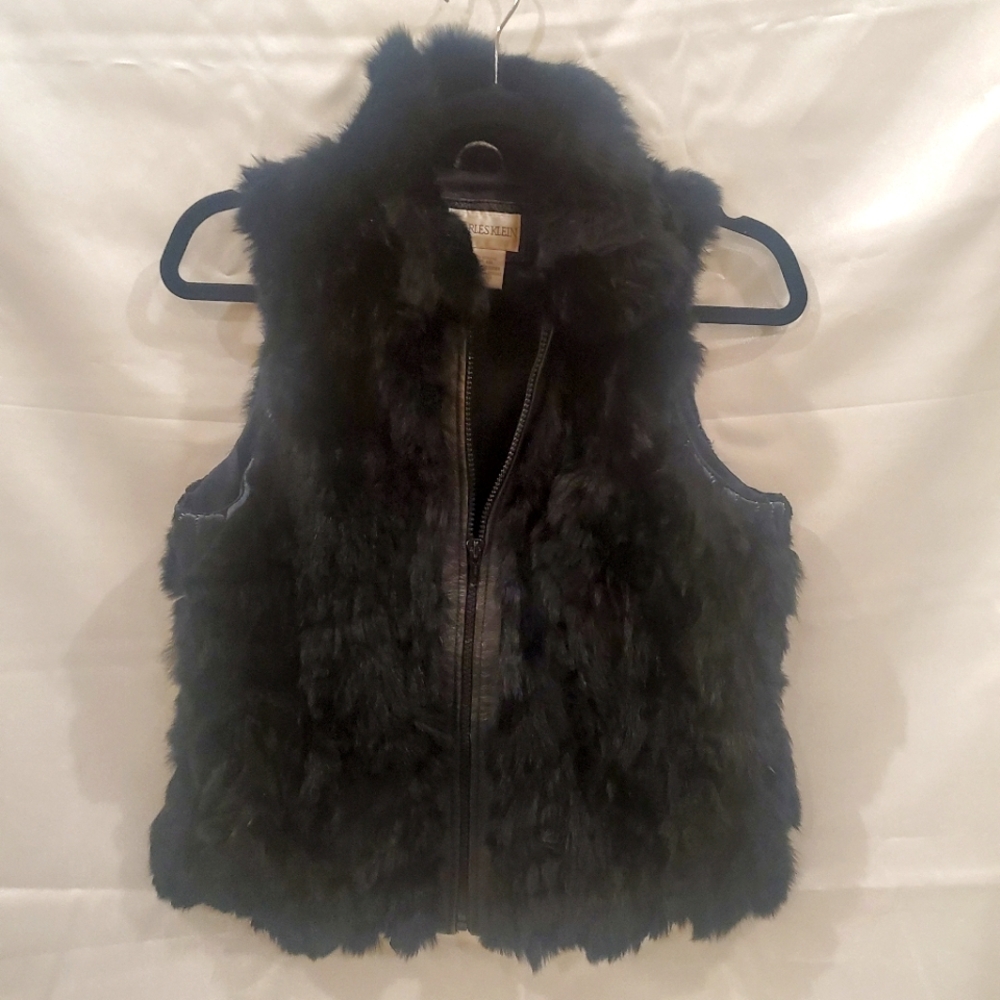 Charles Klein Rabbit Fur Vest